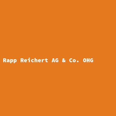 Hersteller: Rapp Reichert AG &amp; Co. OHG