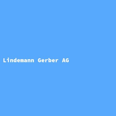 Hersteller: Lindemann Gerber AG